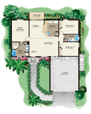 Legacy 3 bedroom 2 bath Floor Plan :: DSD Homes