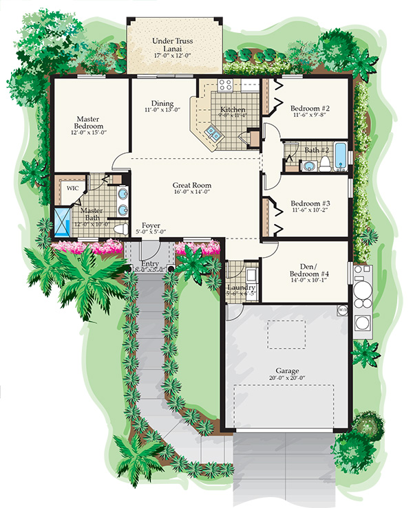 Legacy 3 bedroom 2 bath plus den Floor Plan :: DSD Homes