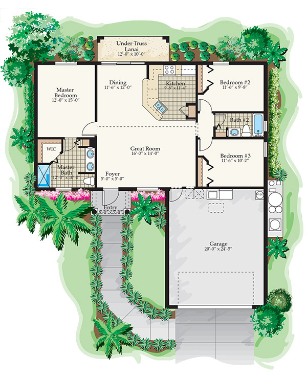 Legacy 3 bedroom 2 bath Floor Plan :: DSD Homes